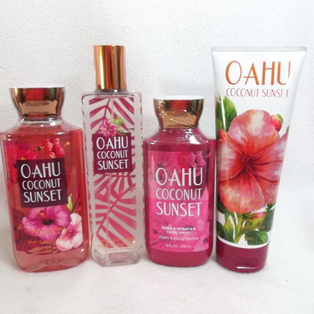 BATH BODY WORKS OAHU COCONUT SUNSET 4 PC BUNDLE - Picture 3 of 4